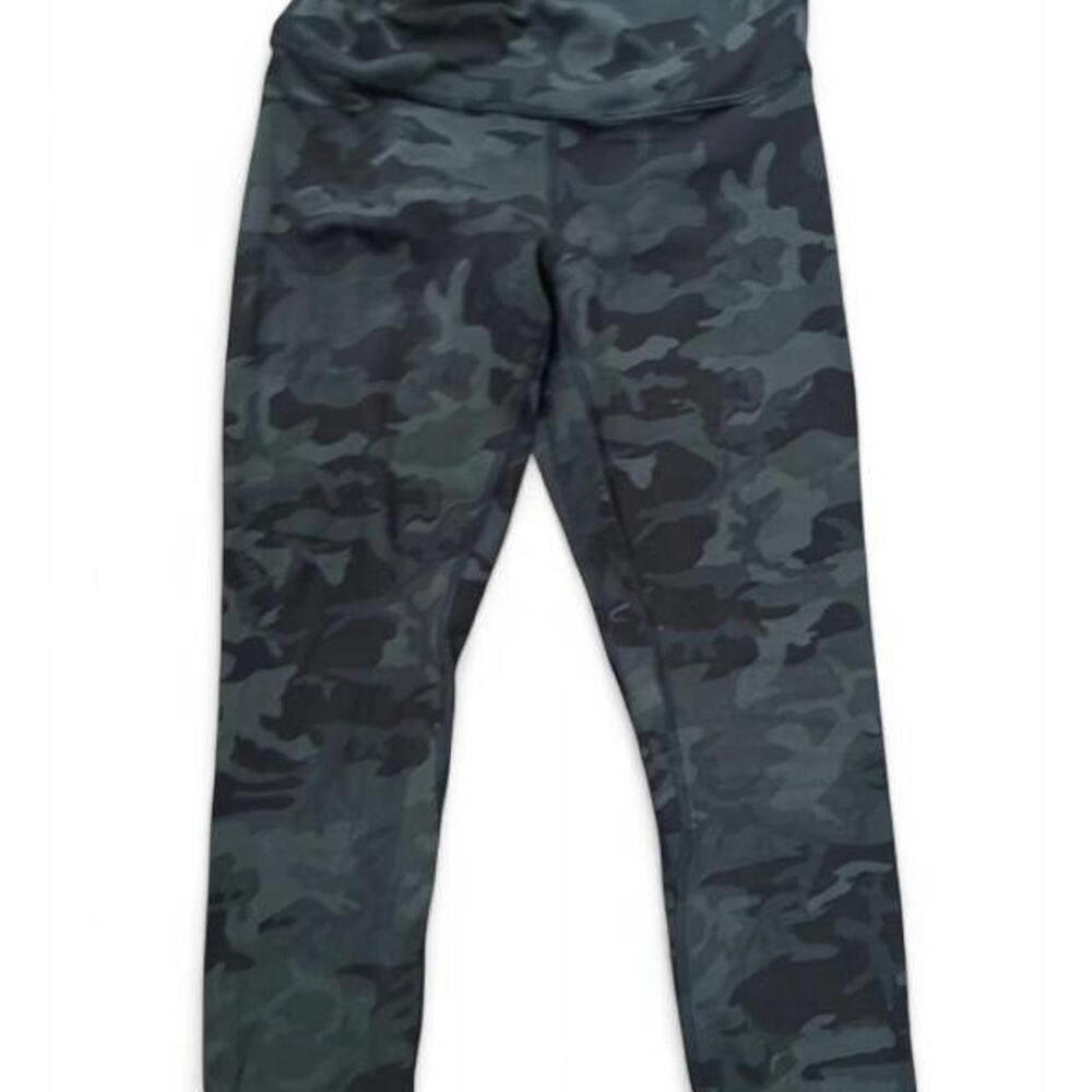Lululemon Align Black green camouflage leggings women sz 4